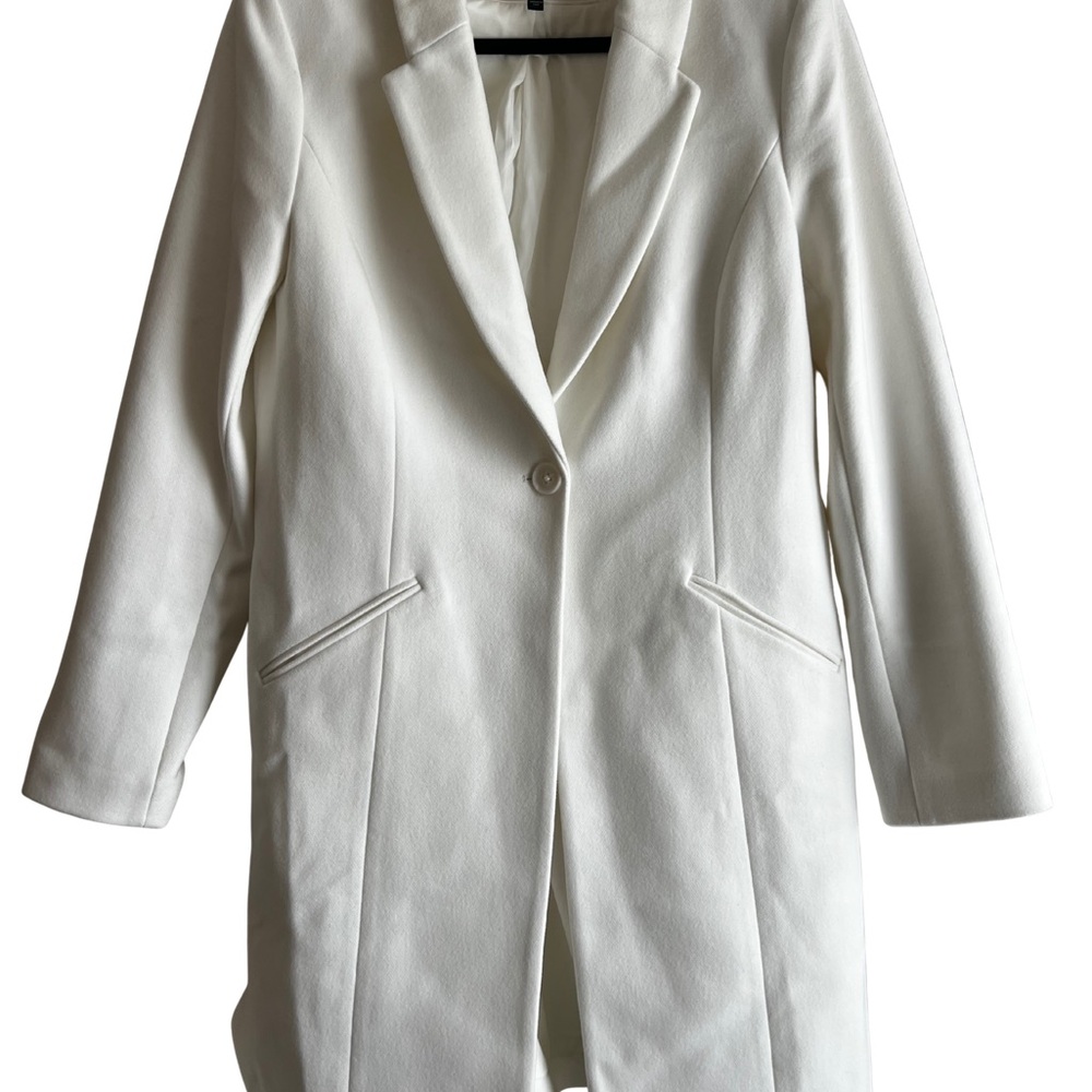 White House Black Market Classic White Coat